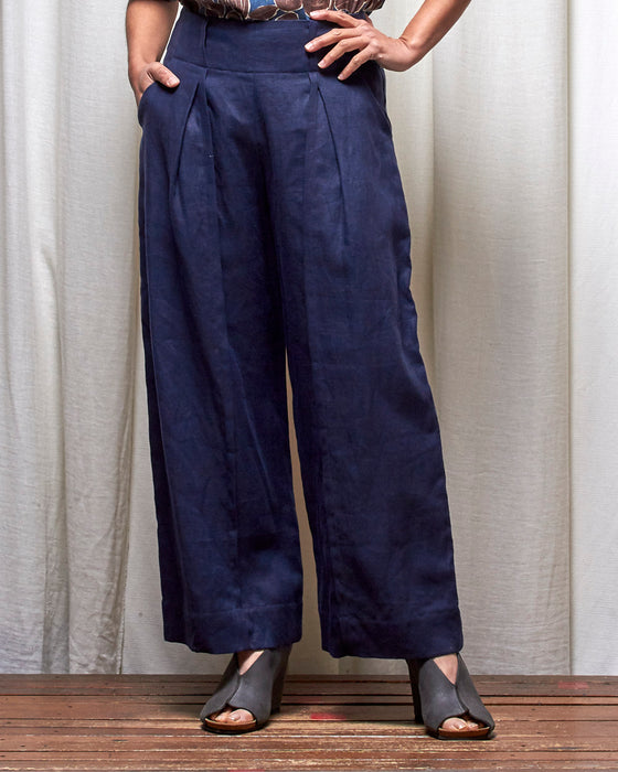 STRIKER trousers - Navy Linen