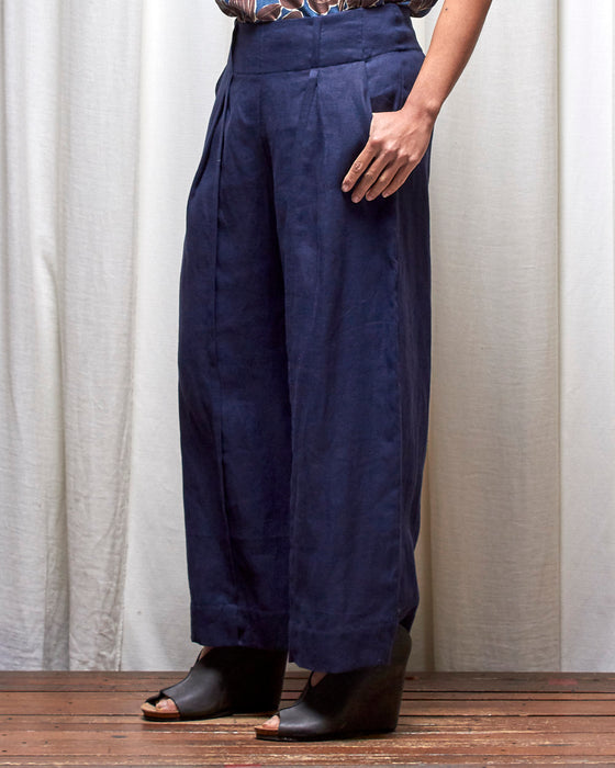 STRIKER trousers - Navy Linen