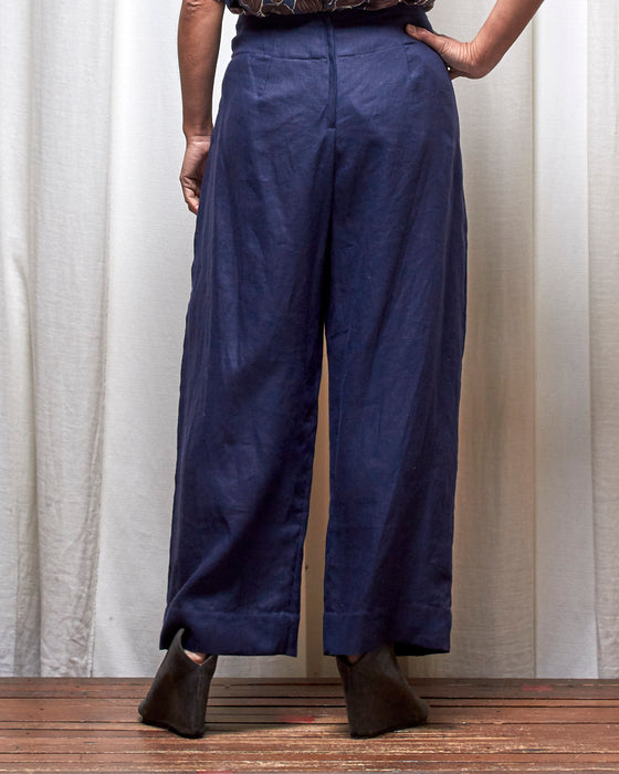 STRIKER trousers - Navy Linen