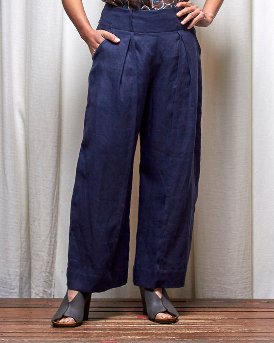STRIKER trousers - Navy Linen