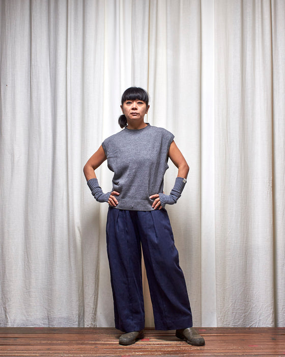 KNITTED VEST - Basalt | MRS WOO X BROOD