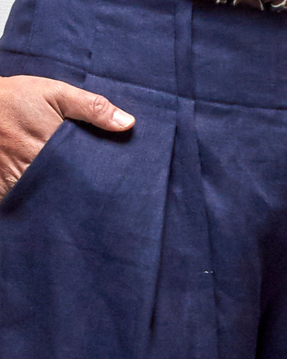 STRIKER trousers - Navy Linen
