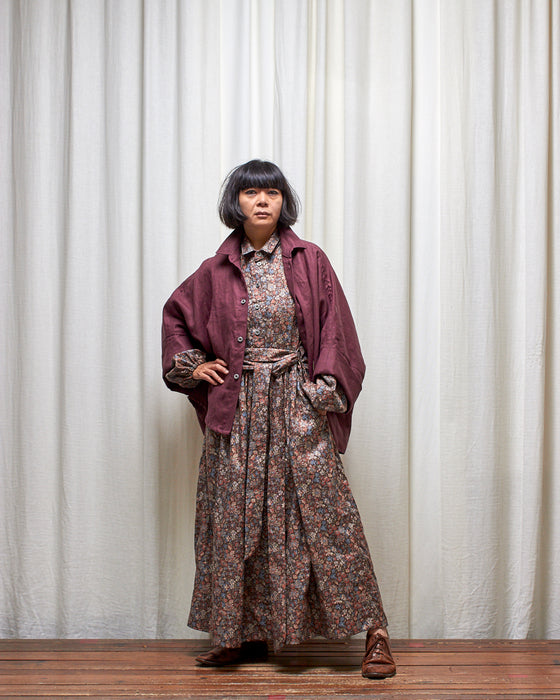 THE ADLER duster dresshirt - Plum Linen