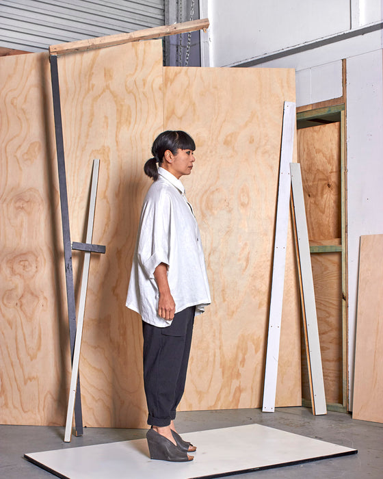THE ADLER duster dresshirt - White Linen