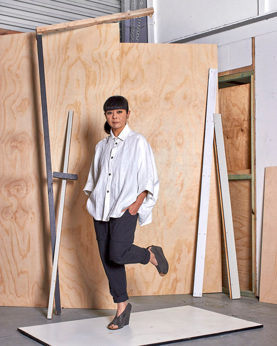 THE ADLER duster dresshirt - White Linen