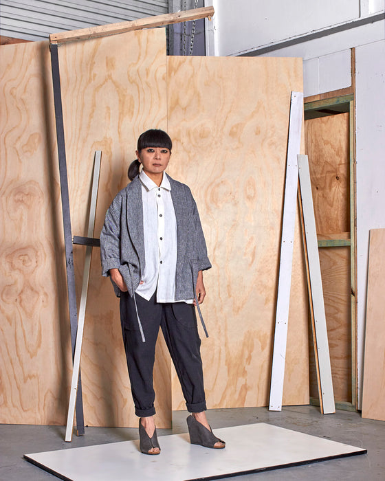 THE ADLER duster dresshirt - White Linen