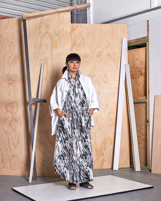 THE ADLER duster dresshirt - White Linen