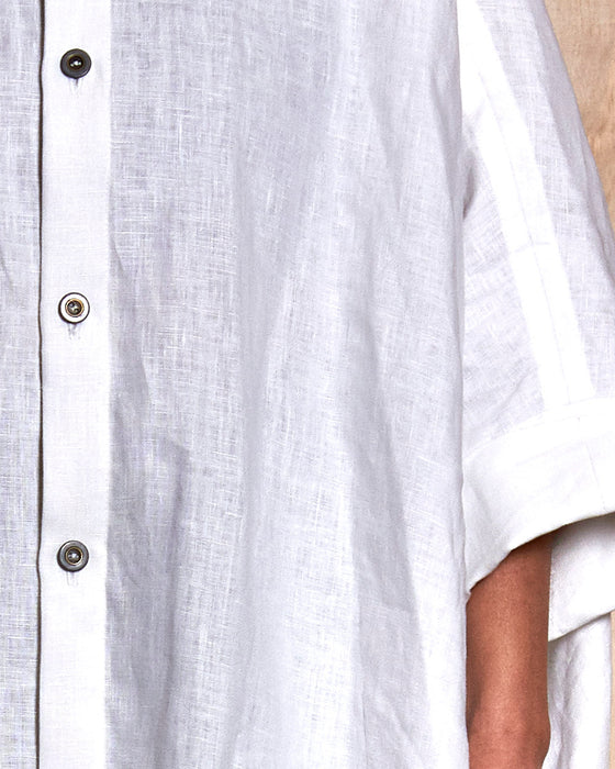 THE ADLER duster dresshirt - White Linen