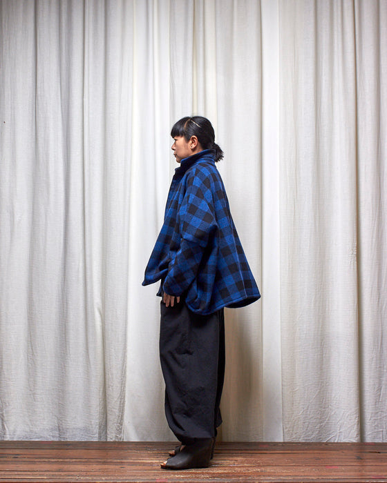 THE ADLER jacket - Wool Cobalt Check