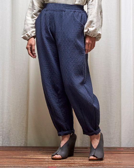 THE INTERPRETER pants - Quilted Dusty Navy