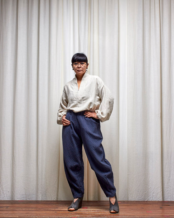THE INTERPRETER pants - Quilted Dusty Navy