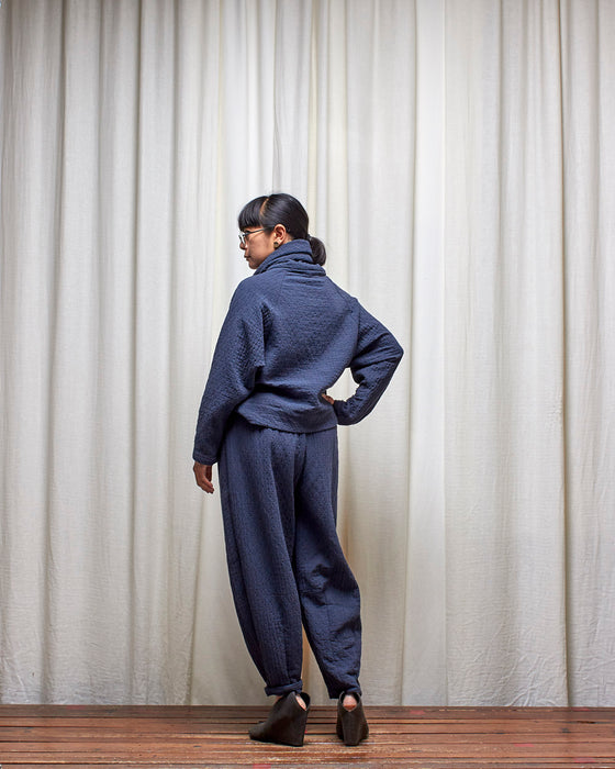 THE INTERPRETER pants - Quilted Dusty Navy
