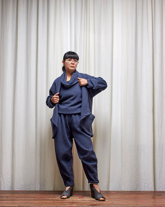 THE INTERPRETER pants - Quilted Dusty Navy