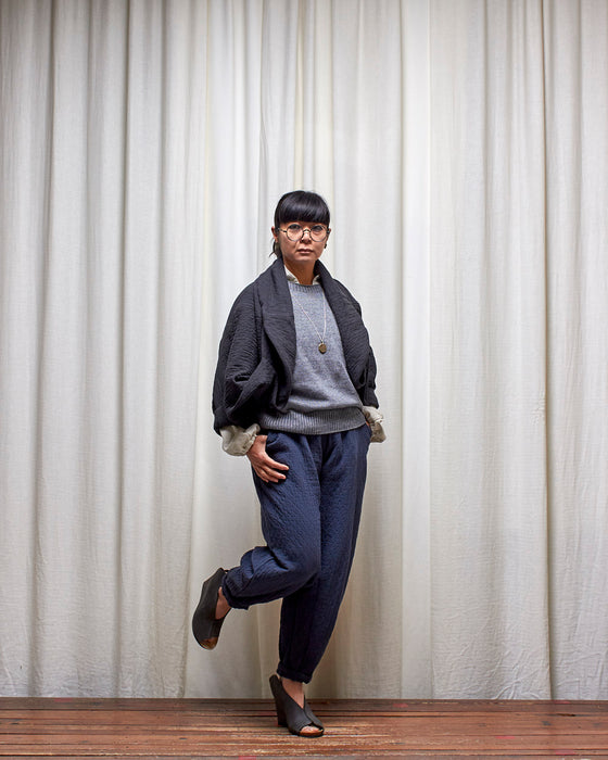 THE INTERPRETER pants - Quilted Dusty Navy