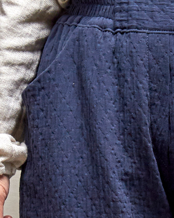 THE INTERPRETER pants - Quilted Dusty Navy