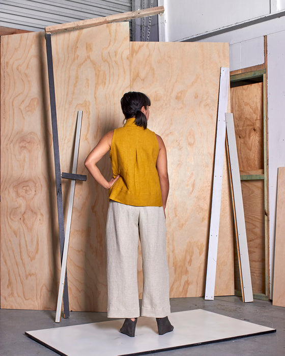 THE NARRATOR top - Goldenrod Linen