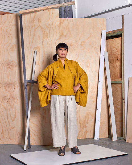 THE NARRATOR top - Goldenrod Linen