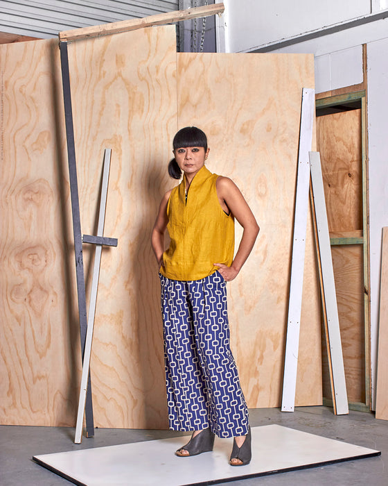THE NARRATOR top - Goldenrod Linen