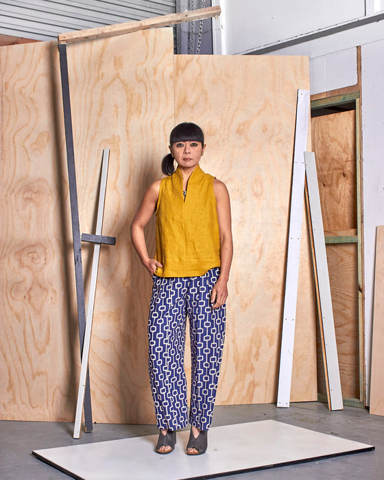 THE NARRATOR top - Goldenrod Linen