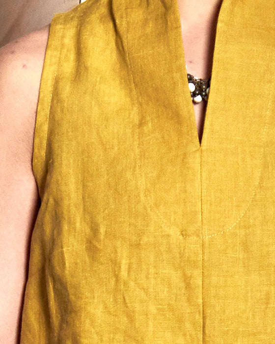 THE NARRATOR top - Goldenrod Linen