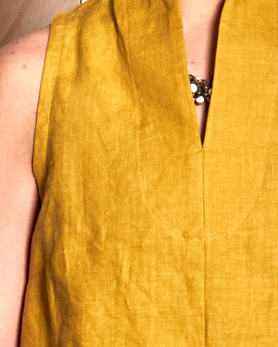 THE NARRATOR top - Goldenrod Linen