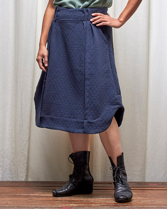 WAYFARER skirt - Quilted Dusty Navy