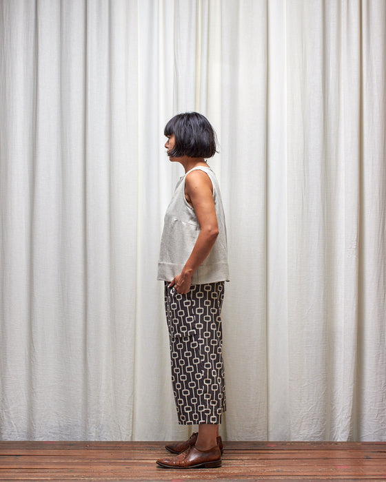 THE WRITER top - Natural Herringbone