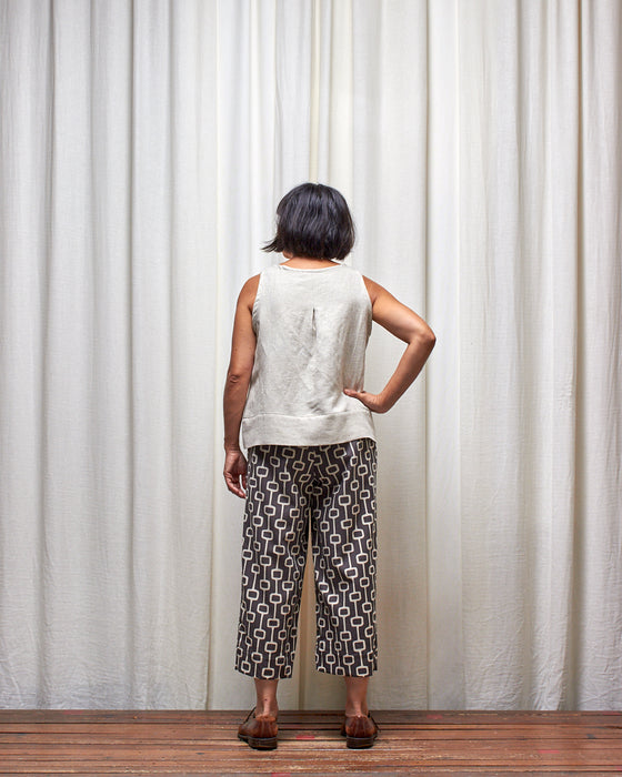 THE WRITER top - Natural Herringbone