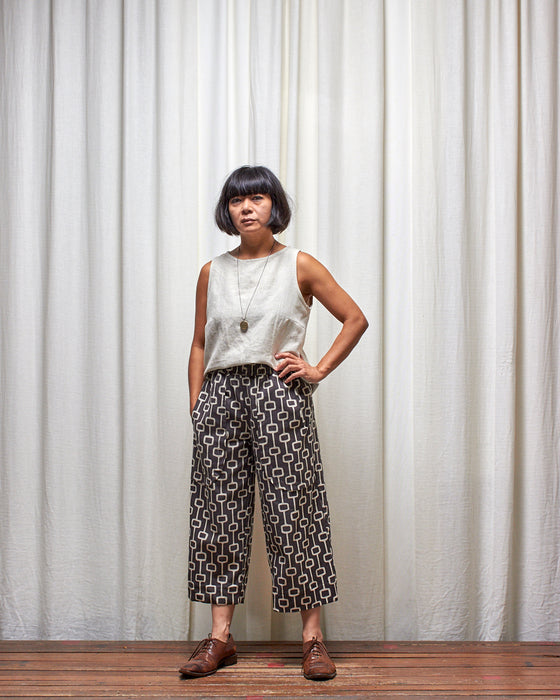 THE WRITER top - Natural Herringbone