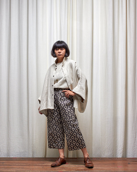 THE WRITER top - Natural Herringbone