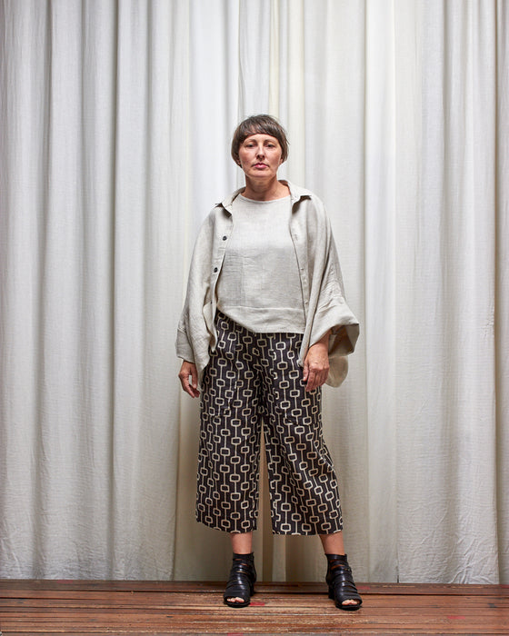 THE WRITER top - Natural Herringbone
