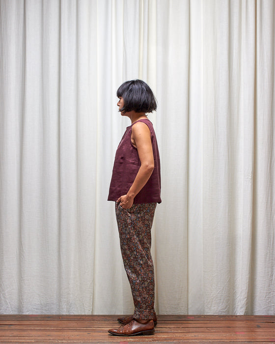 THE WRITER top - Plum Linen
