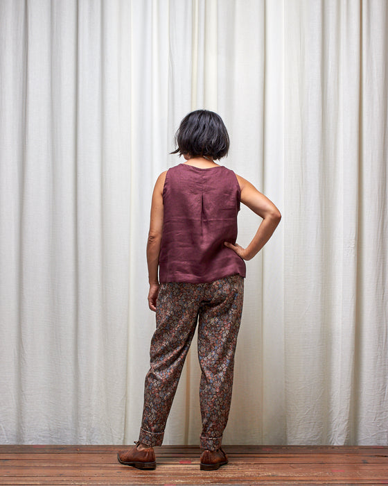 THE WRITER top - Plum Linen