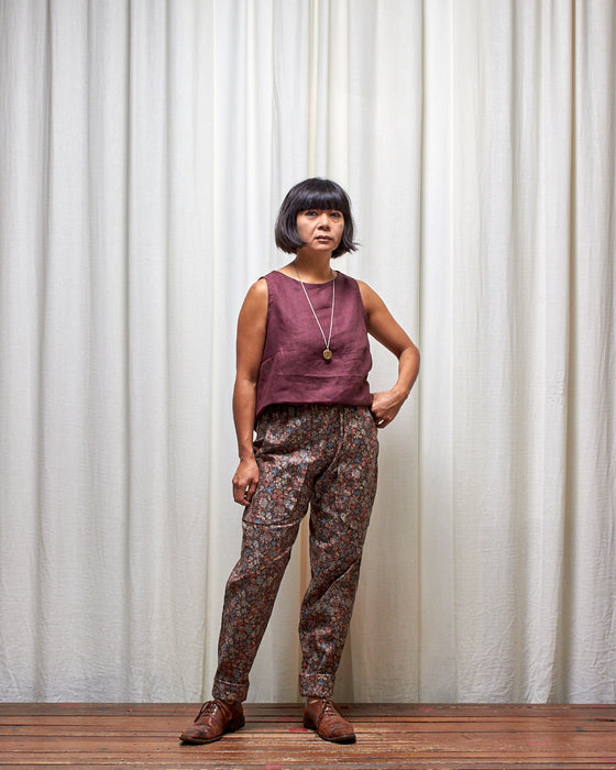 THE WRITER top - Plum Linen