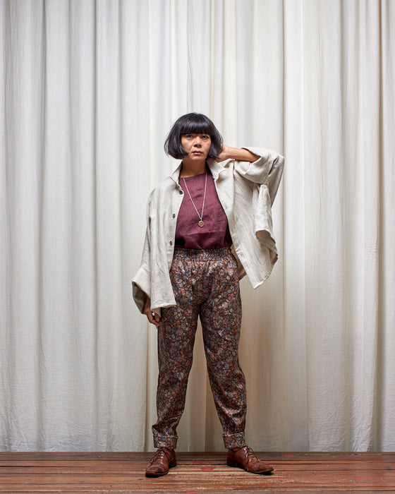 THE WRITER top - Plum Linen