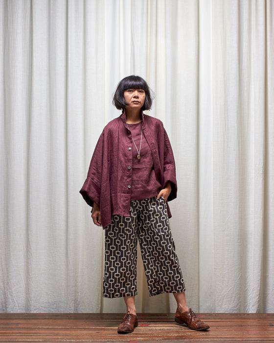 THE WRITER top - Plum Linen