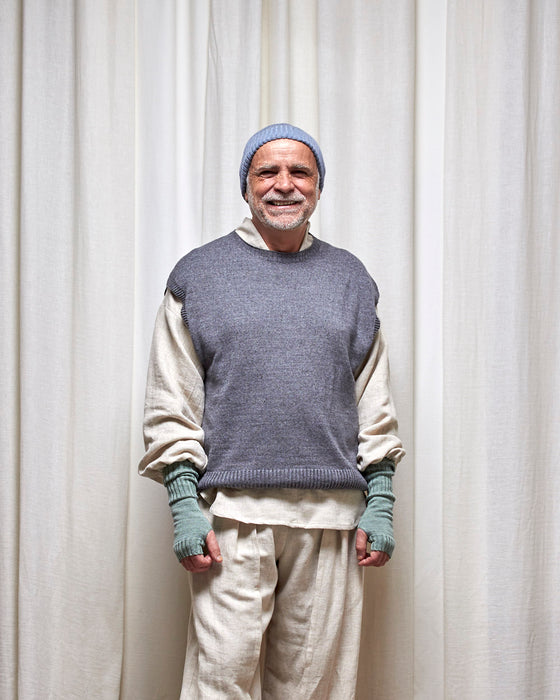 KNITTED VEST - Basalt | MRS WOO X BROOD