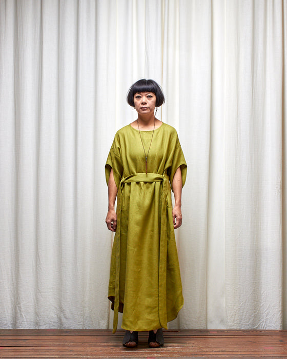ALIAS dress - Pesto Linen