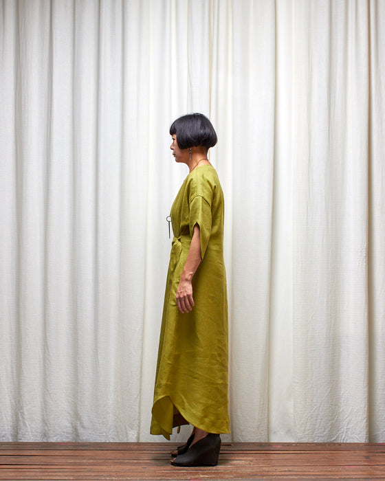 ALIAS dress - Pesto Linen