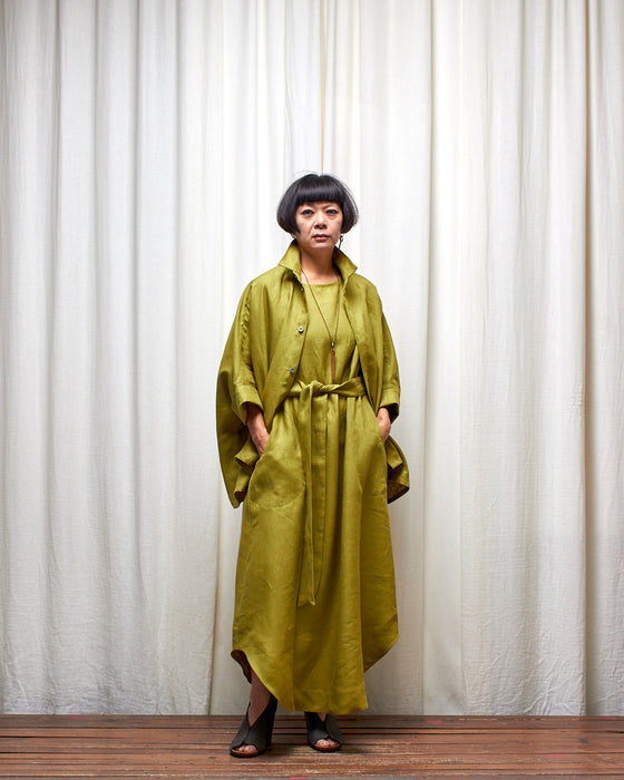 ALIAS dress - Pesto Linen