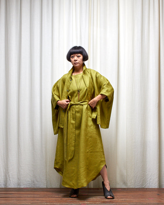 ALIAS dress - Pesto Linen