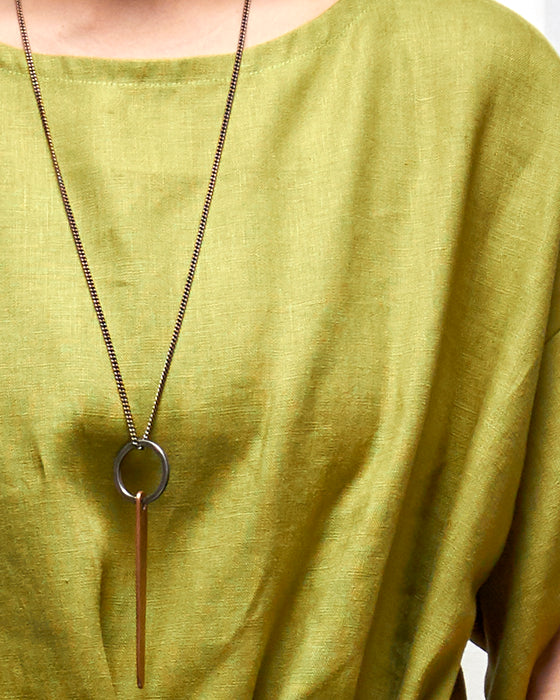 ALIAS dress - Pesto Linen