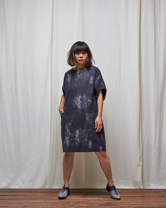 ASSIN dress - Black Overprint LUCKY LAST