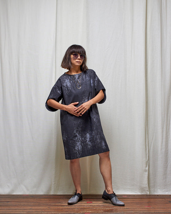 ASSIN dress - Black Overprint LUCKY LAST