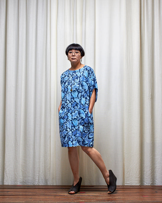 ASSIN dress - Blue Motifs