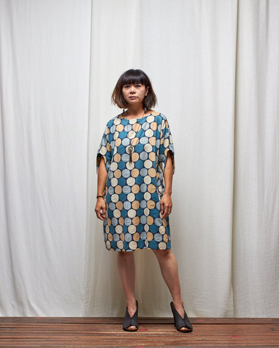 ASSIN dress - Teal Clay Circles