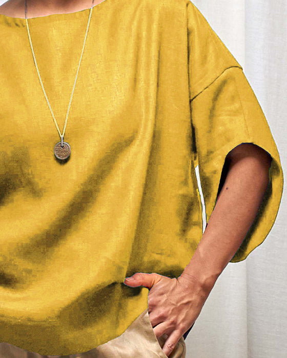 CUSTOM COLOUR LINEN - AVATAR top MADE-TO-ORDER