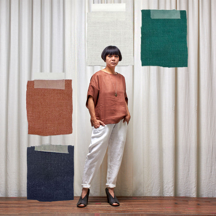 CUSTOM COLOUR LINEN - AVATAR top MADE-TO-ORDER