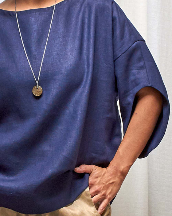 CUSTOM COLOUR LINEN - AVATAR top MADE-TO-ORDER