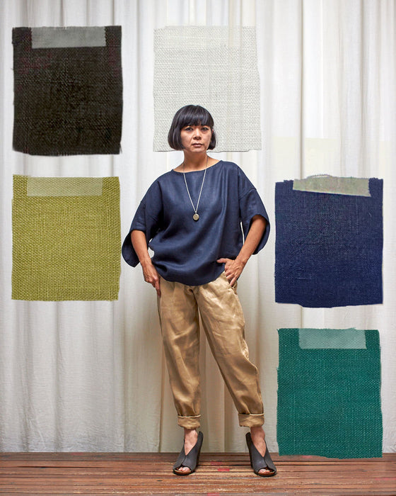 CUSTOM COLOUR LINEN - AVATAR top MADE-TO-ORDER